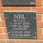 NEL Willie 1939-2017 & Annatjie 1939-2016