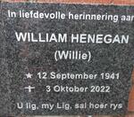 HENEGAN William 1941-2022