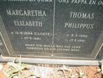 THERON Thomas Philippus 1892-1981 & Margaretha Elizabeth CLOETE 1894-1981