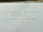 DUVENAGE Catharina Beatrix 1935-2001