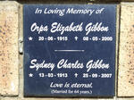 GIBBON Sydney Charles 1913-2007 & Orpa Elizabeth 1915-2000