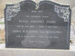 FOURIE Wessel Johannes 1882-1930 & Sophie M.P. DE VILLIERS 1885-1964