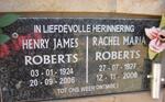 ROBERTS Henry James 1924-2006 & Rachel Maria 1927-2008