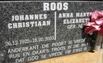 ROOS Johannes Christiaan 1925-2003 & Anna Martha Elizabeth NELL