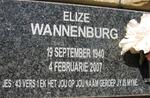 WANNENBURG Elize 1940-2007