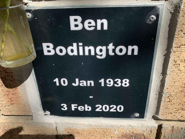 BODINGTON Ben 1938-2020