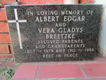 BREETZKE Albert Edgar 1907-1979 & Vera Gladys 1912-1996