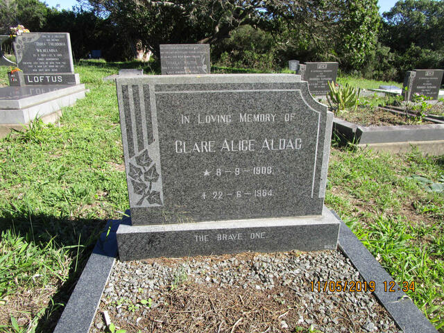 ALDAG Clare Alice 1908-1984