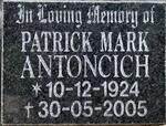 ANTONCICH Patrick Mark 1924-2005