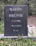 HEUNIS Martin 1928-2003