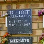 TOIT Maria Jacoba, du 1931-2017