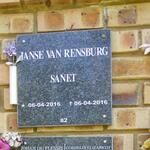 RENSBURG Sanet, Janse van 2016-2016