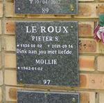 ROUX Pieter S., le 1934-2021 & Mollie 1942-