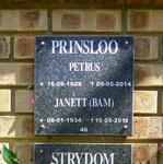 PRINSLOO Petrus 1928-2014 & Janett BAM 1934-2018