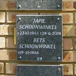 SCHOONWINKEL Japie 1944-2019 & Bets 1946-