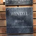 WENTZEL Driekie 1927-2014