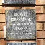 WIT Johannes M., de 1918-1997 & Susanna 1925-2012