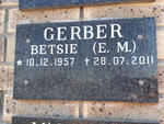 GERBER Betsie E.M. 1957-2011