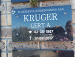 KRUGER Gert A. 1967-2017