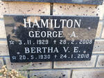 HAMILTON George A. 1929-2008 & Bertha V.E. 1930-2018