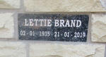 BRAND Lettie 1935-2019
