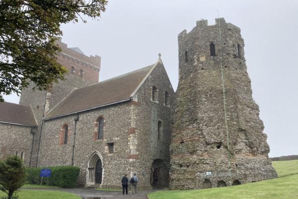 Dover Castle, Church of St.Mary in Castro with Roman Pharos