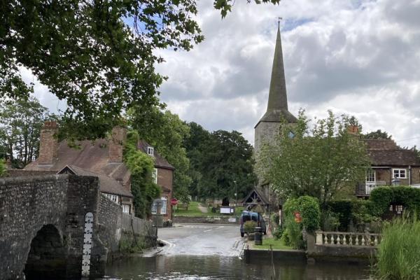 Eynsford, Ford over River Darent and Parish Church