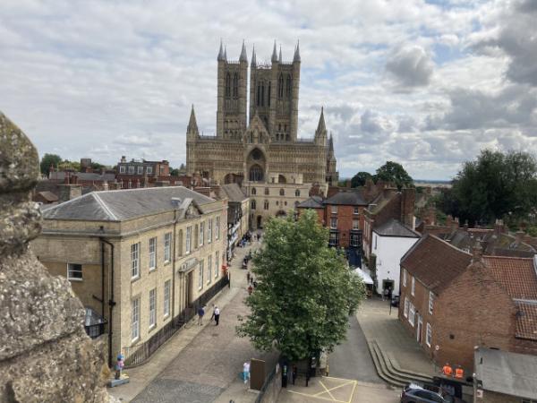 Lincoln Cathedral from Castle ramparts
