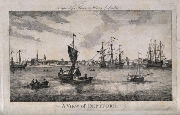 Deptford, River Thames (1775)