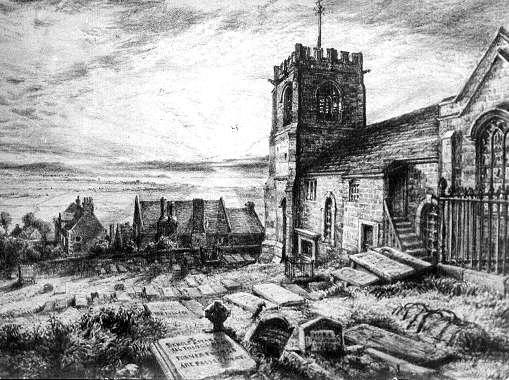 Wallasey, St.Hilary (drawing of old church)